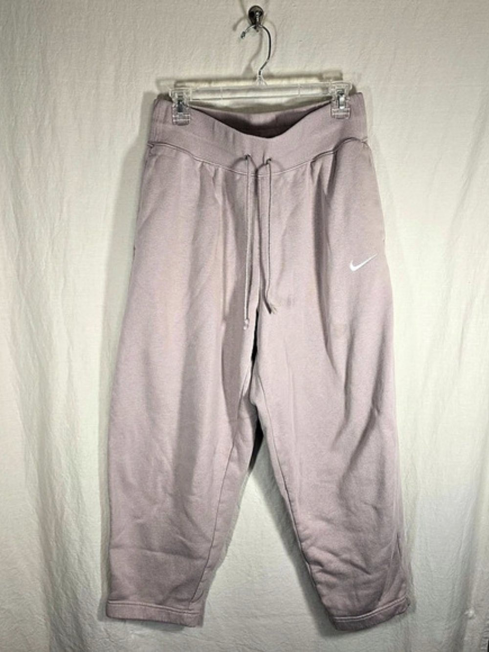 Nike Phoenix Fleece Taupe High Rise Sweatpants Large